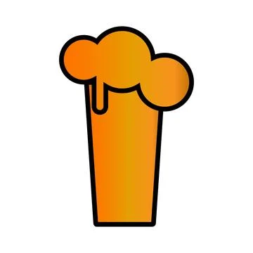 Iced beer drink, flat design isolated on white background Stock Illustration