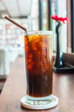 Iced black coffee Stock Photos