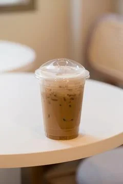 Iced cappuccino on a table. Foto stock