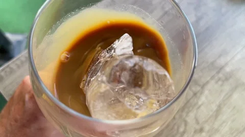Iced Coffee 240fps Stock Footage 204972752