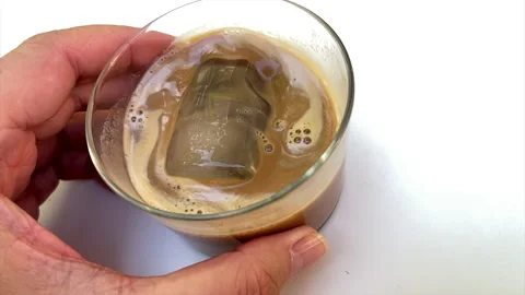 Iced Coffee (240fps) Stock Footage 205021850
