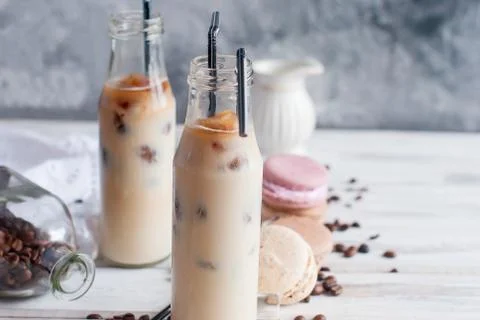 Iced coffee in bottle Stock-Fotos