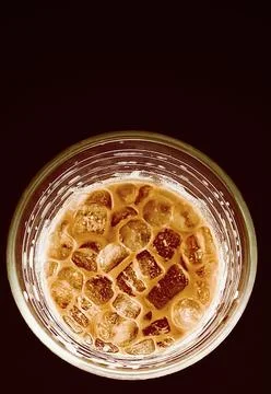 Iced Coffee Bottom Stock Photos