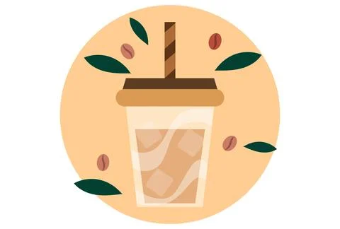 Iced Coffee Concept Illustration Stock Illustration