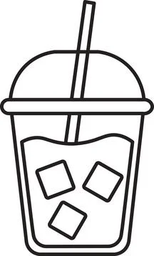 Iced coffee cup Stock Illustration