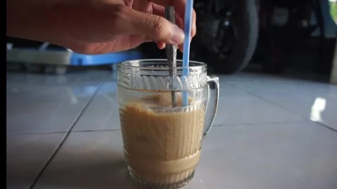 Iced coffee Stock Footage 330216459