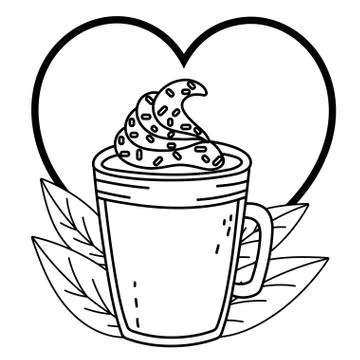 Iced coffee glass vector design Stock Illustration