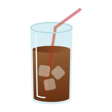Iced coffee glass vector design Stock Illustration