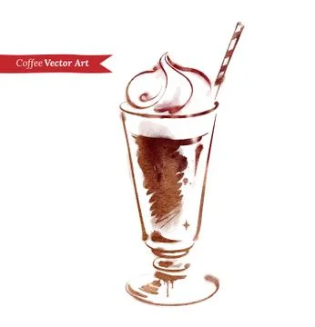 Iced coffee Stock Illustration