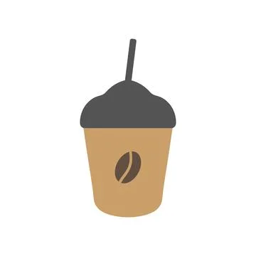 Iced coffee illustration. Drink vector Stock Illustration