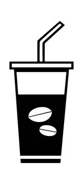 Iced Coffee Illustration Vector  Refreshing Drink Art, Summer Beverage, Coo.. Stock Illustration