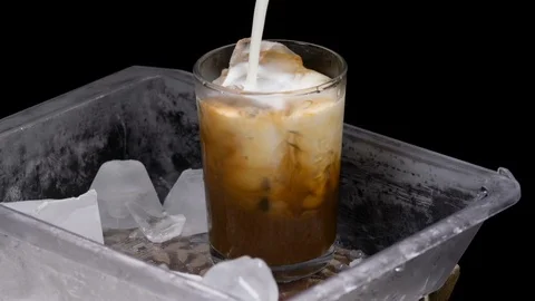 ICED COFFEE LATTE Stock Footage 127272633