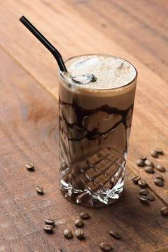 Iced coffee latte Stock Photos
