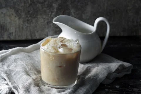 Iced coffee with milk Stock Photos
