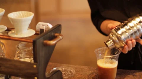 Iced Coffee Pour Still Stock Footage 57717653