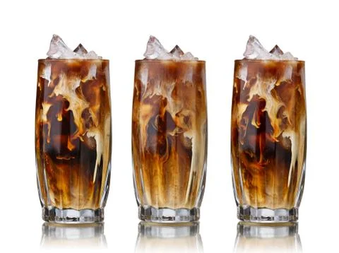 Iced coffee set Stock Photos