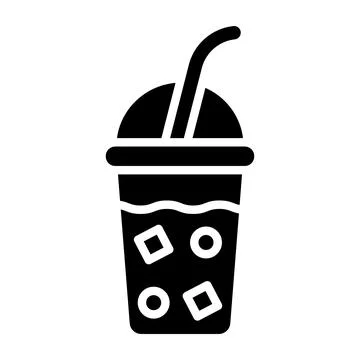 Iced Coffee Vector Icon Design Illustration Stock Illustration