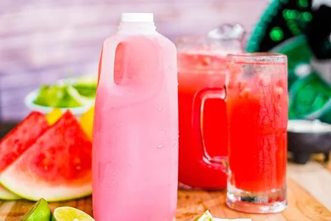 Iced cold Mexican drinks Stock Photos