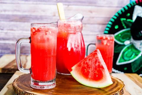 Iced cold Mexican drinks Stock Photos