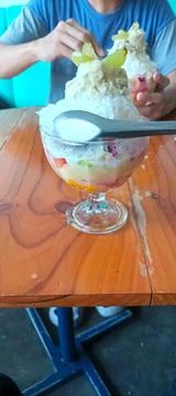 Iced fruit soup Foto stock