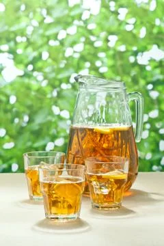Iced lemon ice tea Stock Photos