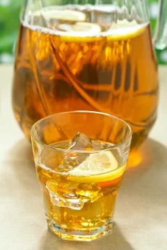 Iced lemon ice tea Stock Photos
