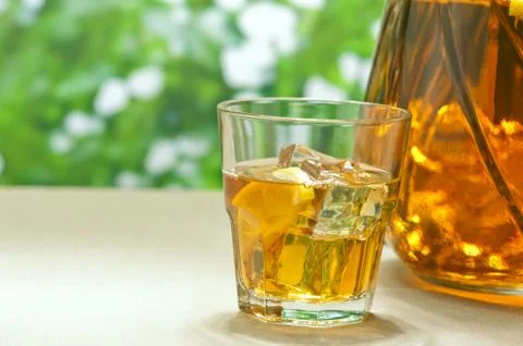 Iced lemon ice tea Stock Photos