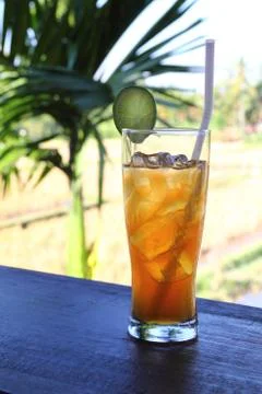 Iced lemon tea Stock Photos
