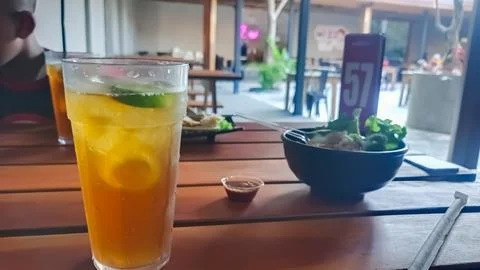 Iced lemon tea Stock Photos