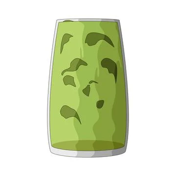 Iced matcha illustration Stock Illustration