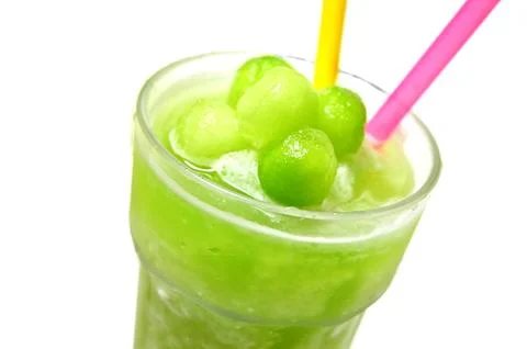Iced melon smoothies Stock Photos