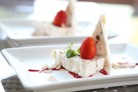Iced nougat Stock Photos