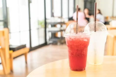 Iced raspberry soda Stock Photos