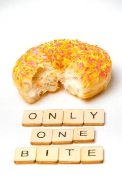 Iced Ring Donuts On A White Background Stock Photos