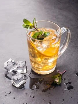 Iced tea with lemon Foto stock
