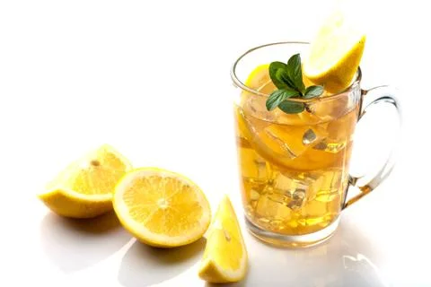 Iced tea with lemon Foto stock
