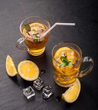Iced tea with lemon Stock-Fotos