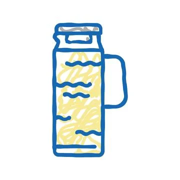 Iced tea pitcher icon doodle illustration Stock Illustration