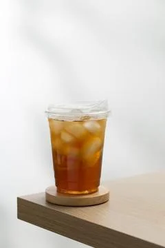 Iced tea in a plastic Stock Photos