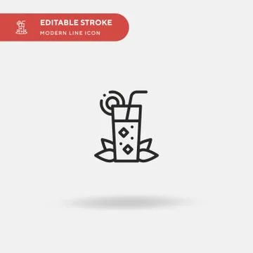 Iced Tea Simple vector icon. Illustration symbol design template for web mobi Stock Illustration