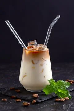 Iced Thai coffee. Stock Photos