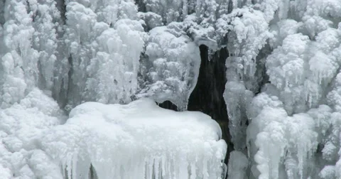 Icefall in winter in Canada Stock Footage 47078229