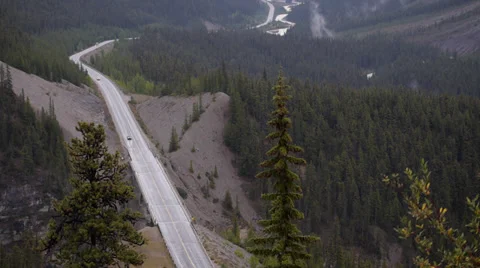 Icefields Parkway Big Bend Video stock 31858785