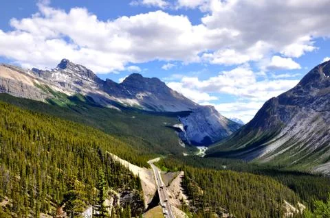 Icefields Parkway panorama Stock Photos