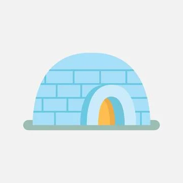An icehouse, igloo Flat illustration. Stock Illustration