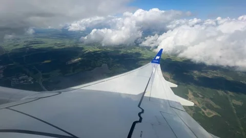 Iceland Air wing Video stock 314565909