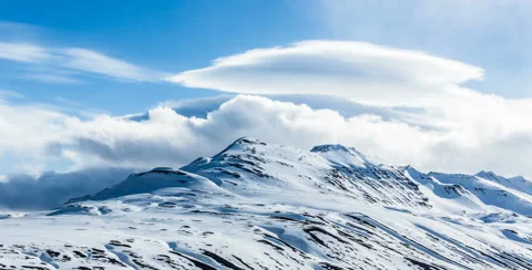 Iceland, Akureyi cloudscape timerlapse Stock Footage 61784098