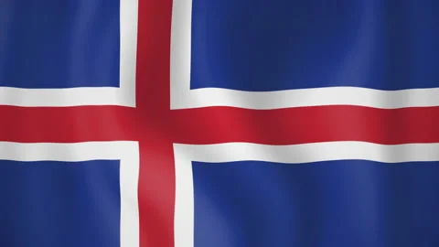 Iceland animated flag. Seamless loop. 4K Stock-Footage 145441566