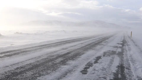 Iceland Blizzard Stock Footage 104768786