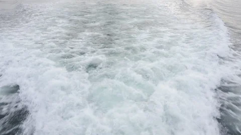 ICELAND Boat Boot wake Stock Footage 57455553